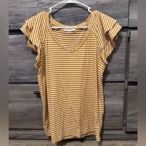 LC Lauren Conrad Short Sleeve Striped Top (medium)